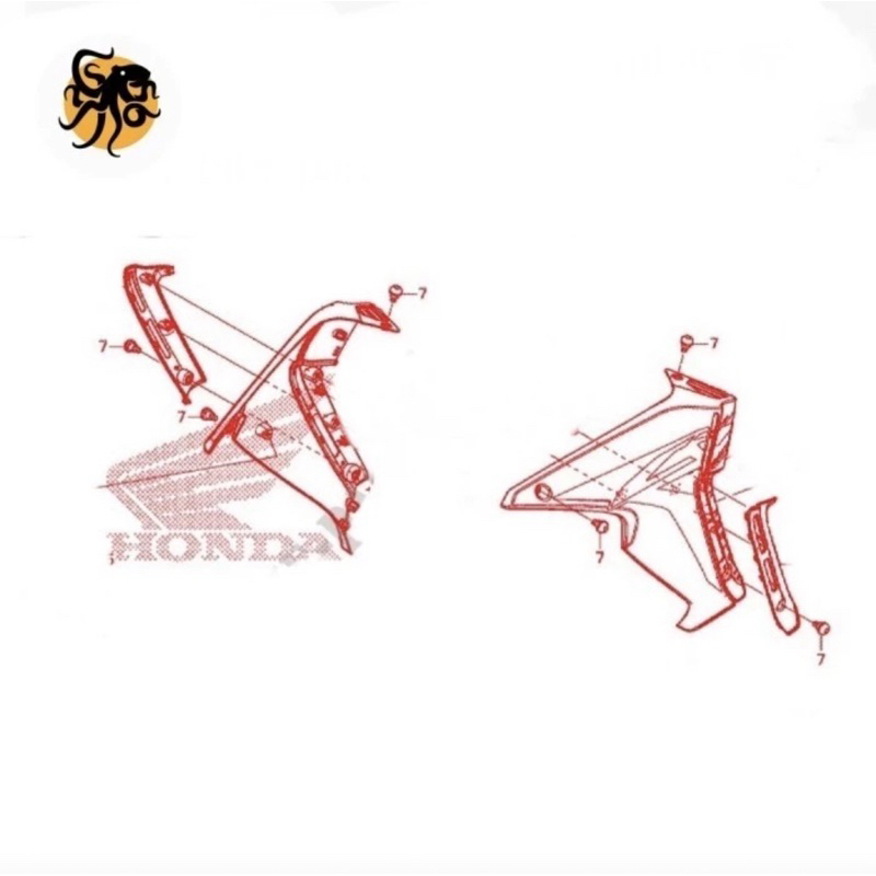 Baut Cover Body Honda CRF 250 Rally CRF250 L