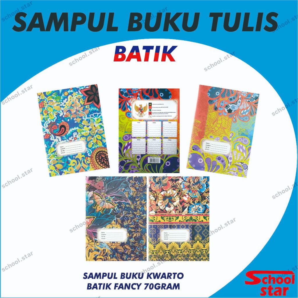 

(ISI 20 LEMBAR) SAMPUL BUKU KERTAS SIDU 38-58 GAMBAR BATIK / SAMPUL KERTAS UKURAN KWARTO 70GRAM (BARU)