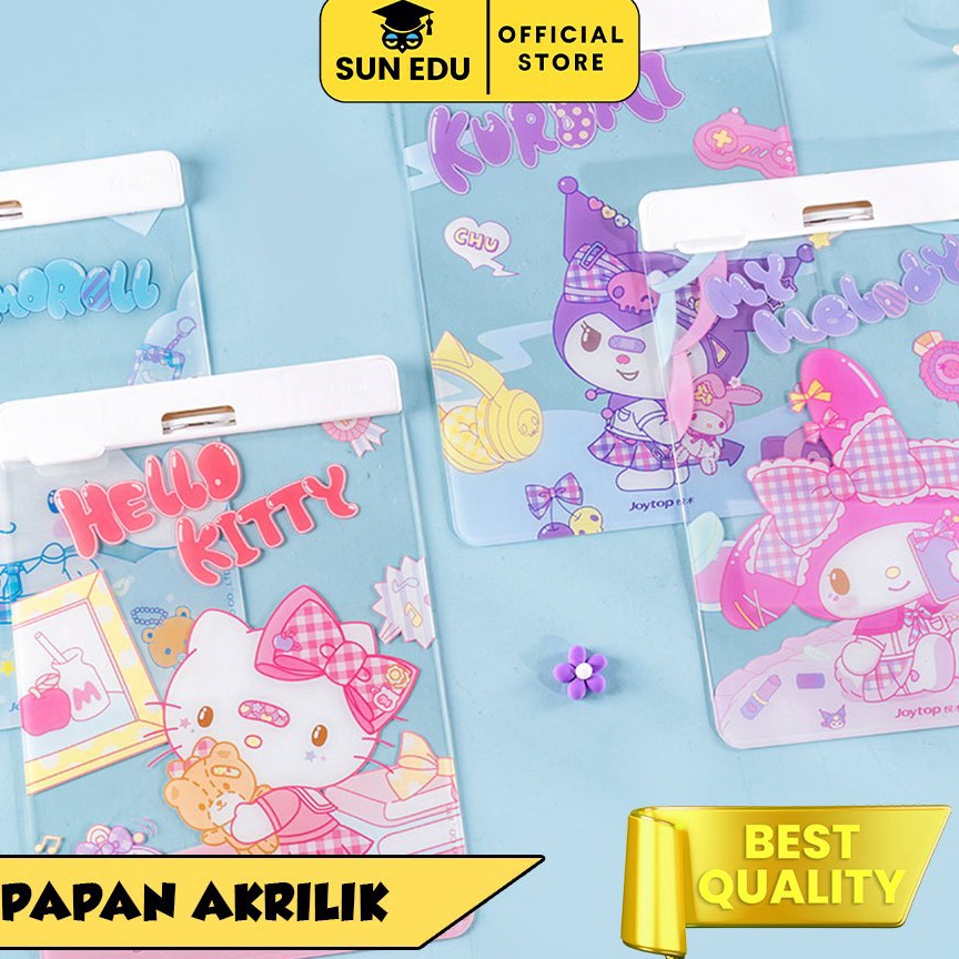A4 papan jalan akrilik sanrio Clipboard test board papan ujian w D3D3