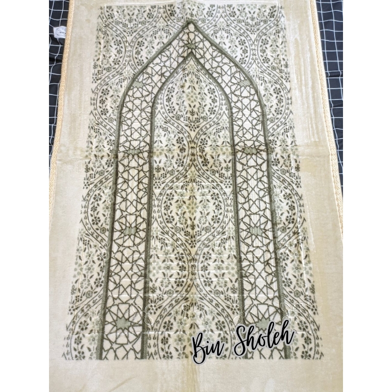 SAJADAH TEBAL EMPUK SEJADAH BUSA TURKI MOTIF WARNA HIJAU, MERAH PINK , ABU ABU, II MURAH MERIAH