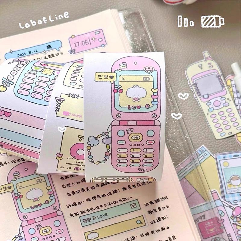 

sticker roll ecer 83cm stiker handphone illustrations journall deco readystock B1337