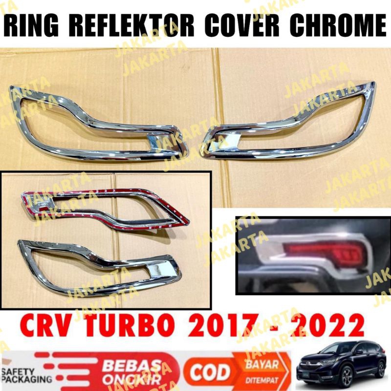 Ring Reflektor Honda Crv Turbo 2017 2021 2022 Cover Chrome