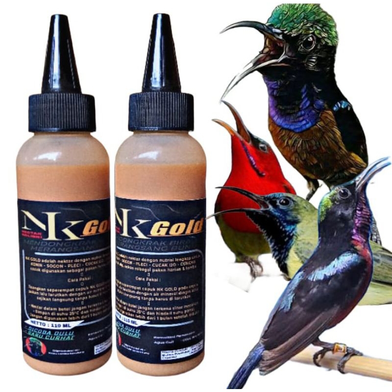 NEKTAR NK GOLD 110 ML Pakan harian penggacor Kolibri konin sogon pleci cucak ijo cungkok sogon boost