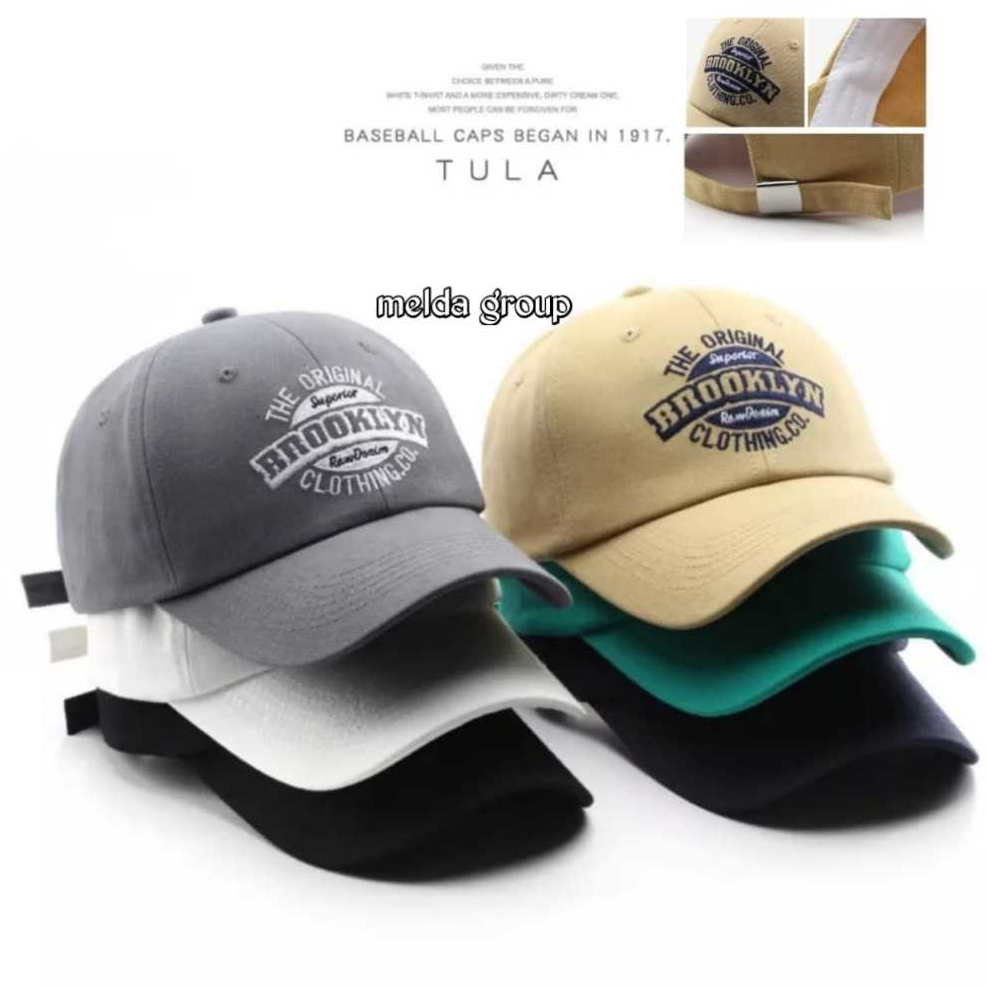 Topi Baseball Distro Cap The Original Brooklyn Logo Hat Pria Dan Wanita Dewasa Kekinian 2024 (COD)