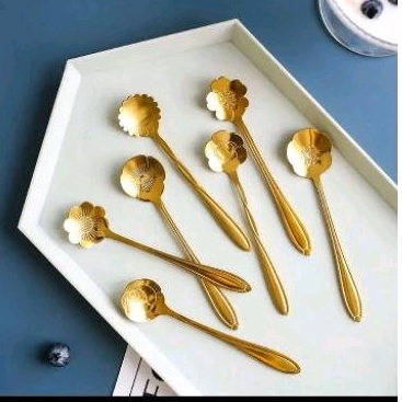 SENDOK TEH EMAS GOLD