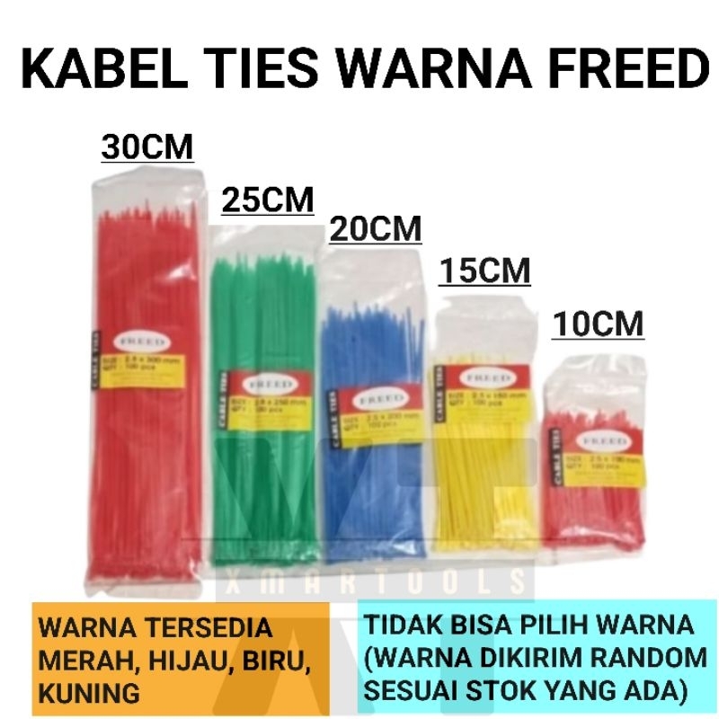 

Kabel Tis Warna Warni Freed / Cable Ties Pengikat 10cm, 15cm, 20cm, 25cm, 30cm