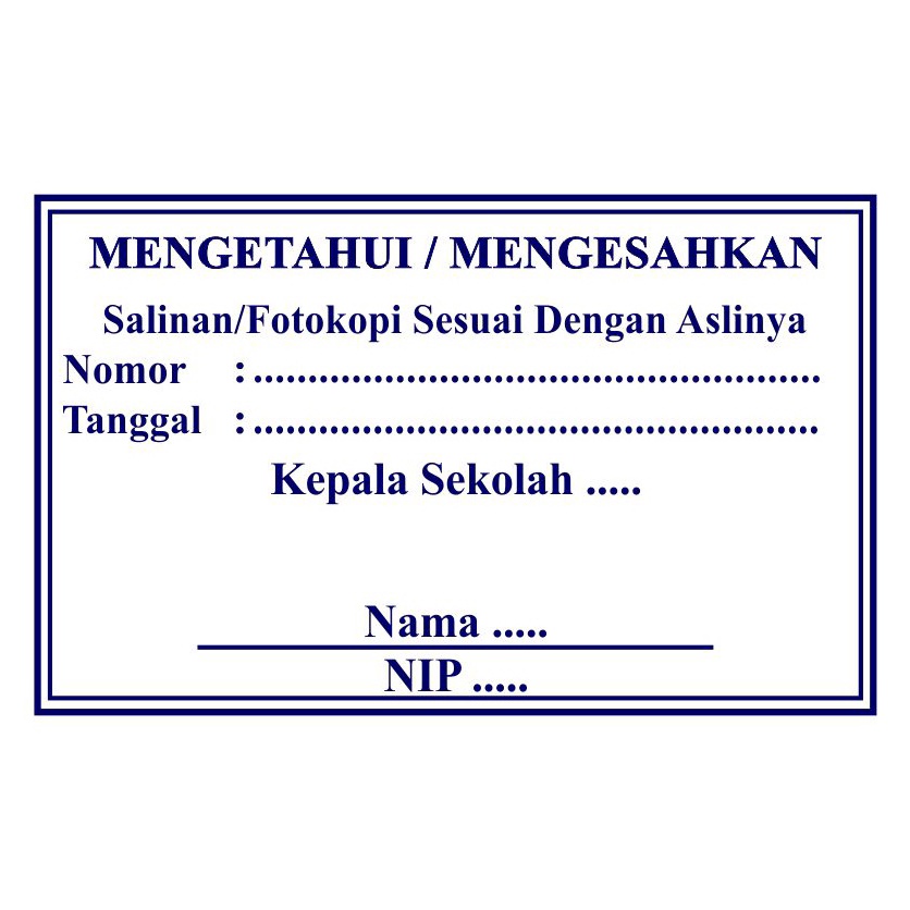 

Stempel Legalisir atau Size Besar x CL7