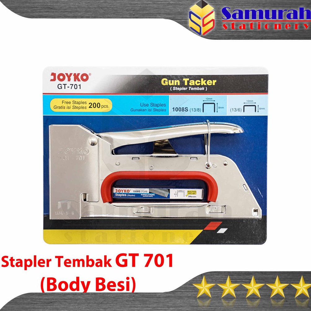 

Mesin Stapler Tembak Joyko GT71 Body Besi Gun Tacker GT 71 Metal Joyko GT71 Stapler Sofa w FC8