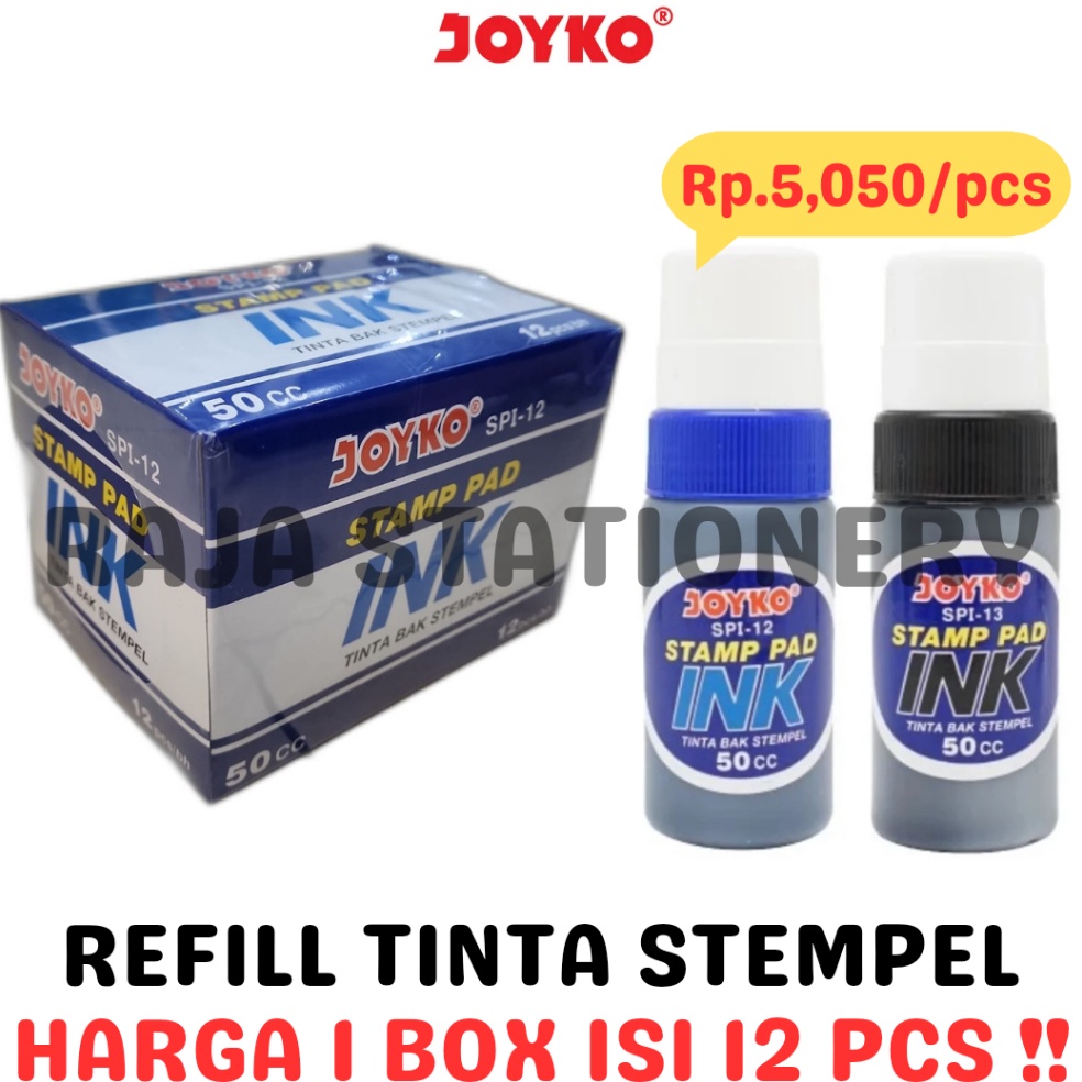 

JOYKO STAMP PAD INK REFILL ISI ULANG TINTA STEMPEL JOYKO BOX 12PCS c L1W2