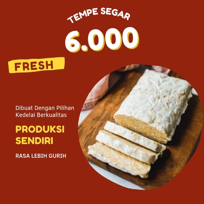 

Tempe segar balok, Tempe 1 papan , Tempe Fresh Kedelai murni Tempe cileungsi Bogor