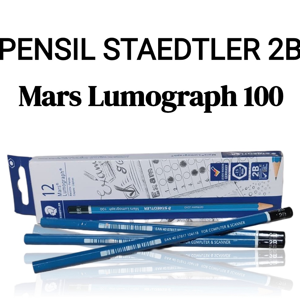 

PENSIL 2B STAEDTLER Mars Lumograph 1 PACK ISI 12 PCS Pensil 2B k T7G8