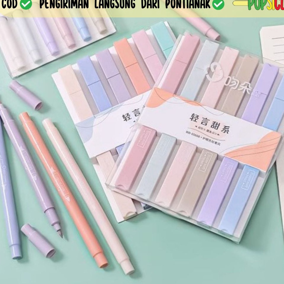 

COD Stabilo Flashee Highlighter Pastel 2 Sisi Marker Dual Double Aestetik Korea 2 in 1 Sketch Marker Pen Art f E8N5
