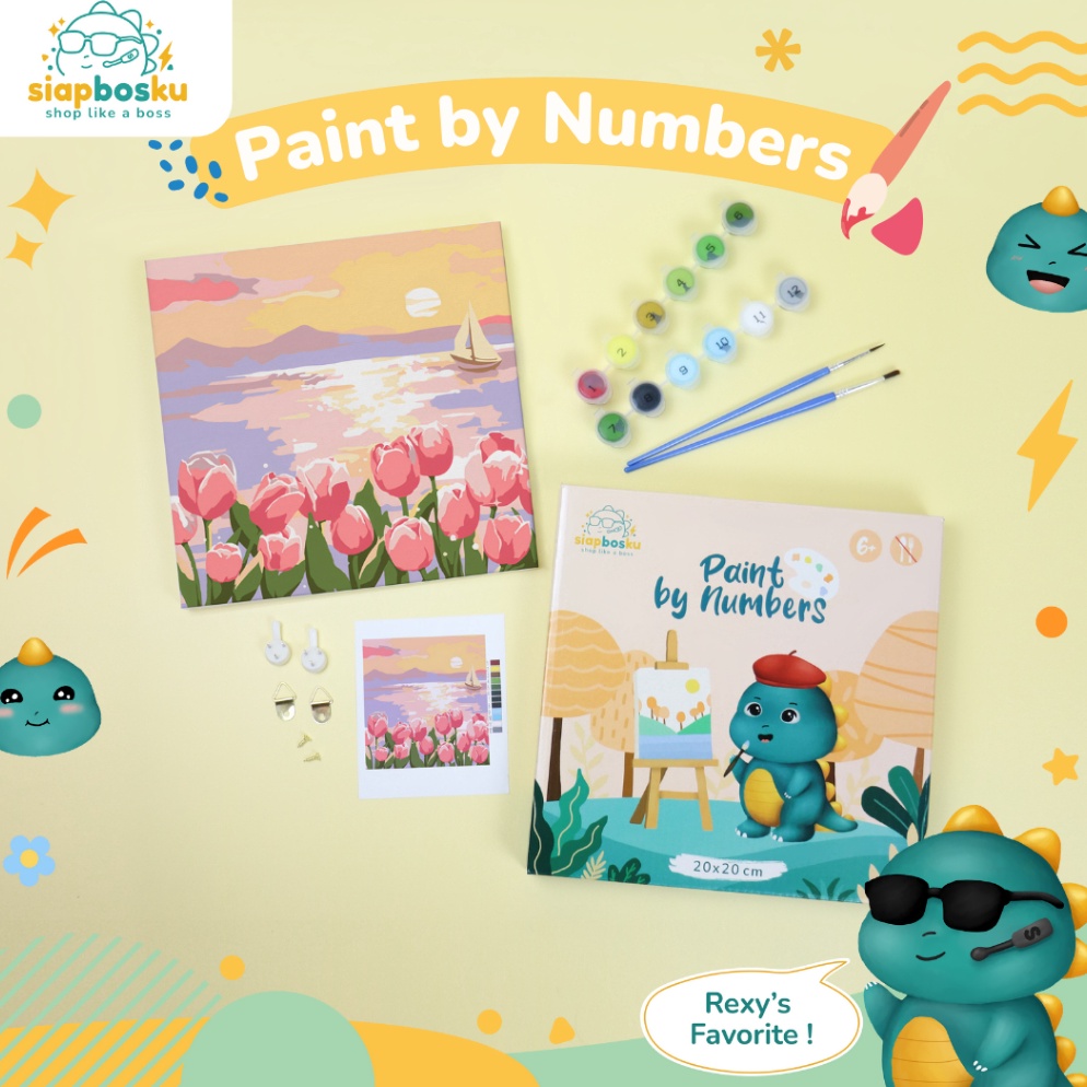 

KANVAS LUKIS PEMANDANGAN UNTUK ANAK CANVAS PAINTING BY NUMBER FOR KIDS 2x2 CM TERMASUK CAT KUAS FRAME KAYU SIAP LUKIS LANDSCAPE SERIES e B6L5