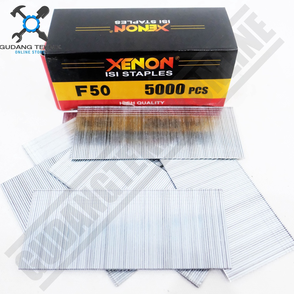 

Isi Paku Staples Tembak F5 XENON Set 5pcs Refill Refil Isi Stapler Mesin Paku Tembak Air Nailer Angin F 5 XENON k Q5K4