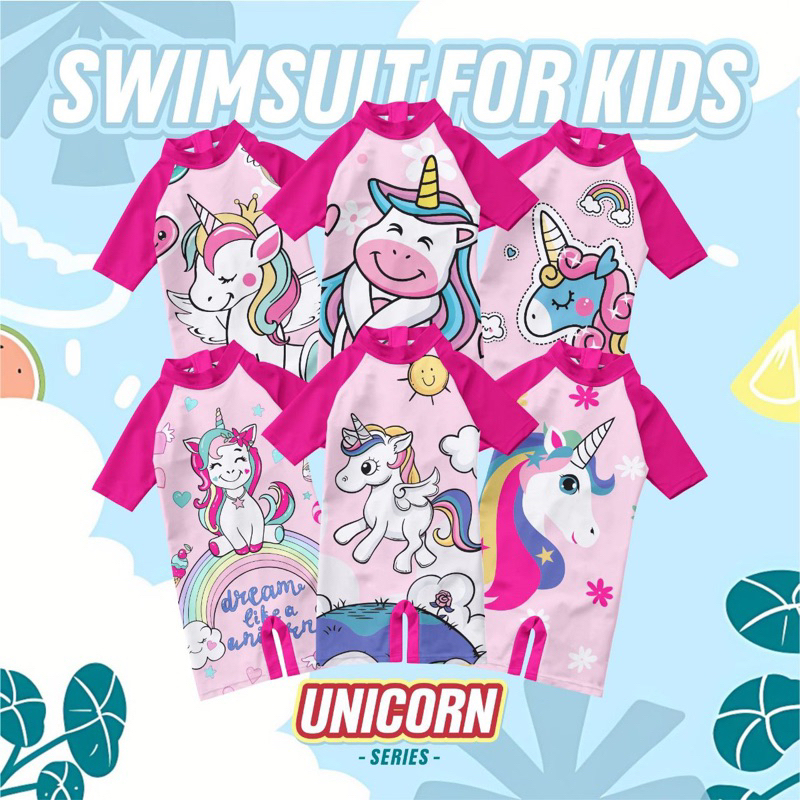 Baju Renang Anak Perempuan Cewek Swimsuit Karakter Terbaru