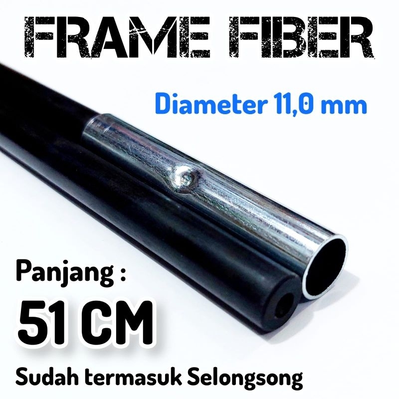 FRAME FIBER 11 mm X 51 CM WARNA HITAM RANGKA TENDA DOME