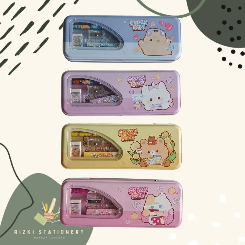 

Tempat Pensil Kaleng Fancy / Kotak Pensil 2 tingkat