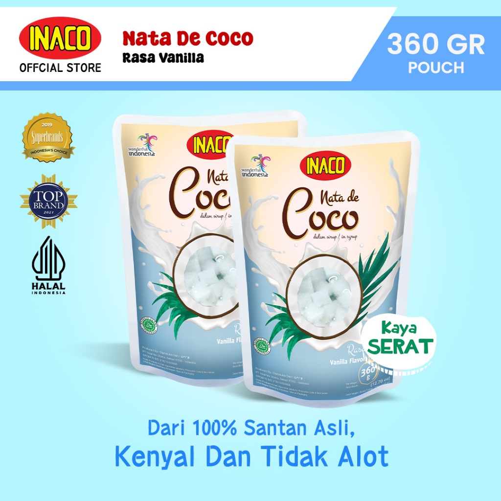 

INACO Nata De Coco Vanilla Pouch 360gr - Twinpack