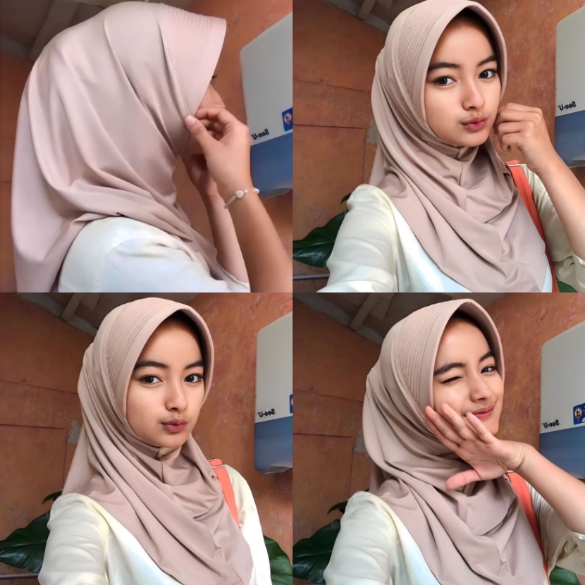 KP8 Bergo Sport Ukuran M  Bergo Ped Tebal  Bergo Sporty ukuran M Hijab Instan