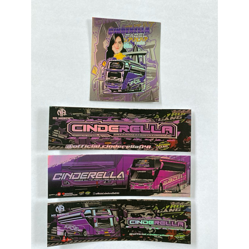 

stiker cinderela isi 4 pcs anti air hologram