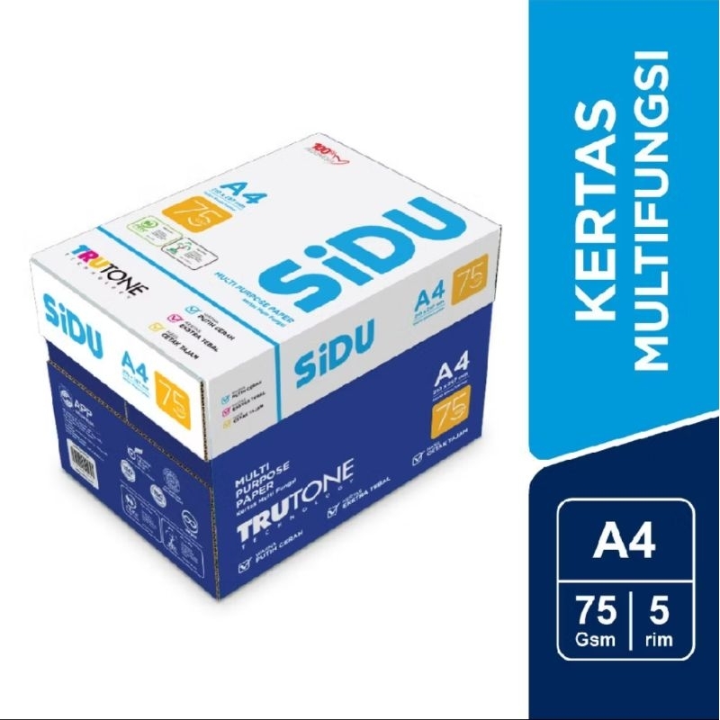 

SIDU HVS A4 75 GSM / Kertas HVS / Kertas Fotocopy