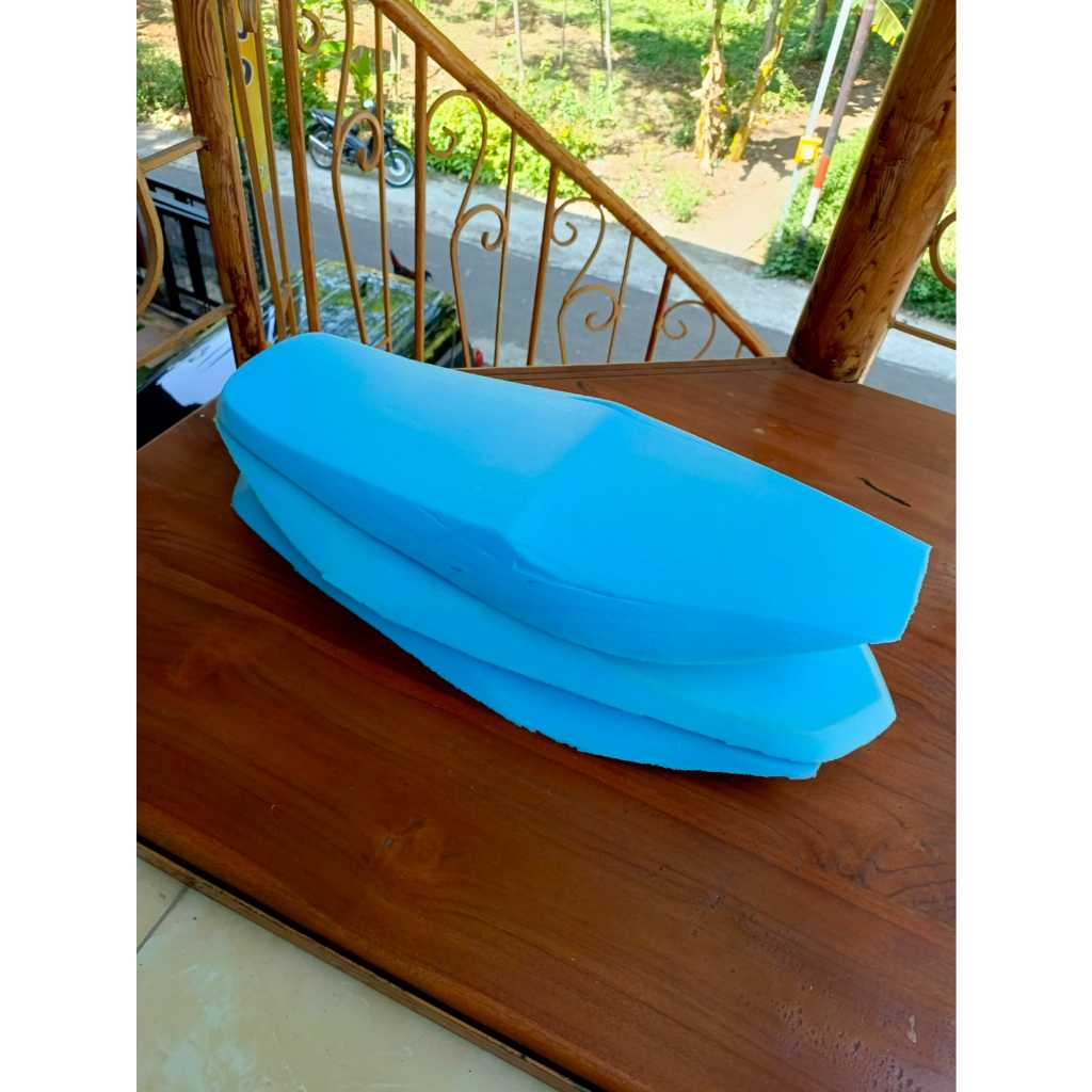 busa sesetan anti gembos warna putih-spon jok lembaran-spon lembaran-Busa lembaran warna biru (rando