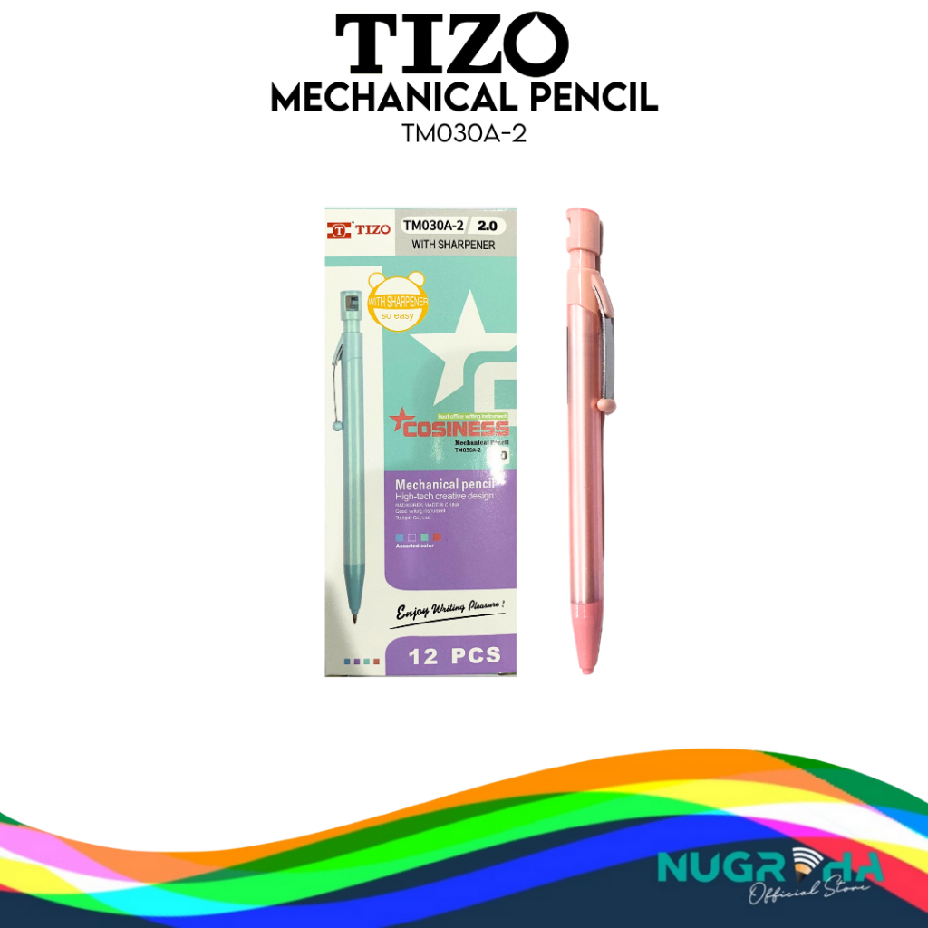 

TIZO TM030A-2 PENSIL MEKANIK MECHANICAL PENCIL CETEK 2.0 DENGAN RAUTAN