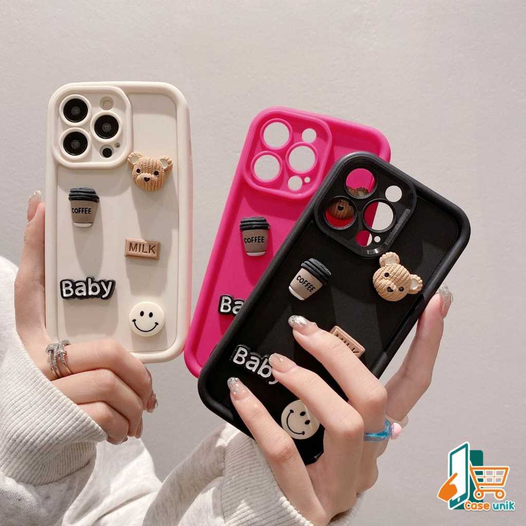 GC86 CASE SOFTCASE SILIKON 3D LUCKY BEAR HAPPY SMILE SHOCKPROOF BUMPER CASE FOR REALME 5 5i 5S C3 6 