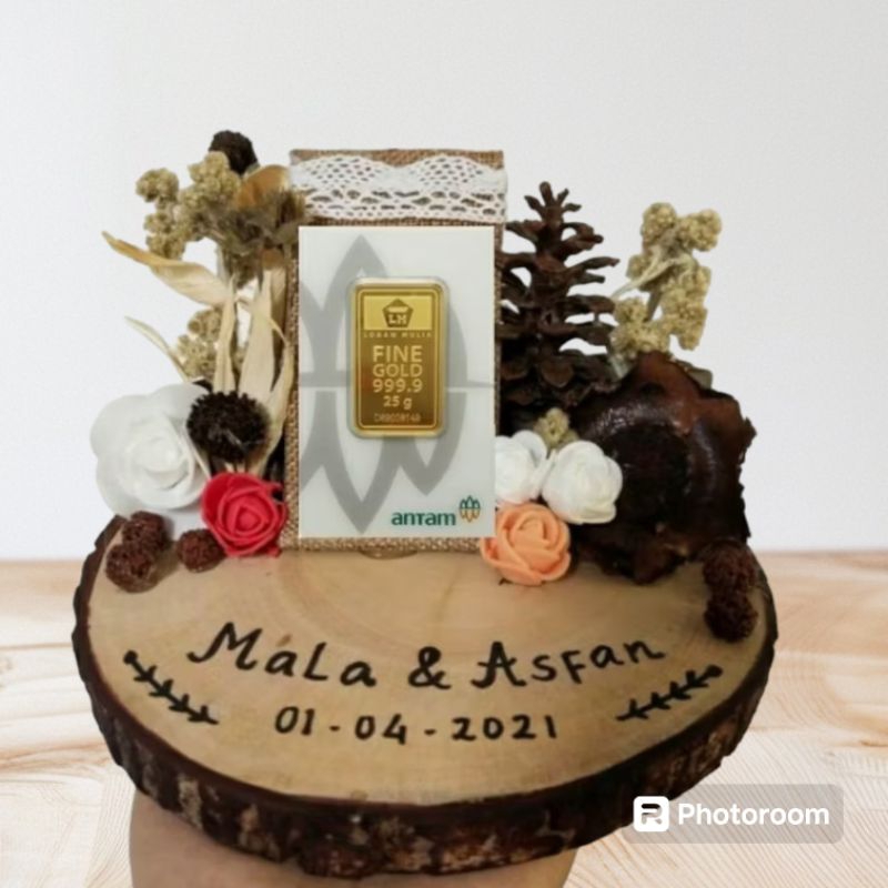 Tempat Mahar Seserahan Rustik khusus tempat logam mulia