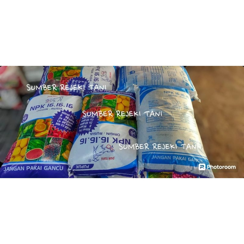 Pupuk Npk Pak Tani 16.16.16 Kemasan 50kg
