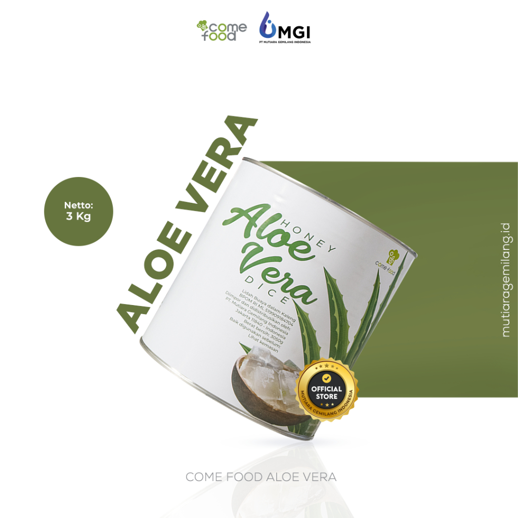 

MutiaragemilangBandung Comefood ALOE VERA 3 KG Topping Minuman Kekinian Premium