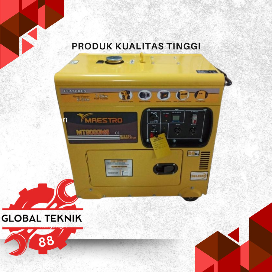 BERKUALITAS GENSET MAESTRO MT 9000 GS SILENT DIESEL KODE 616