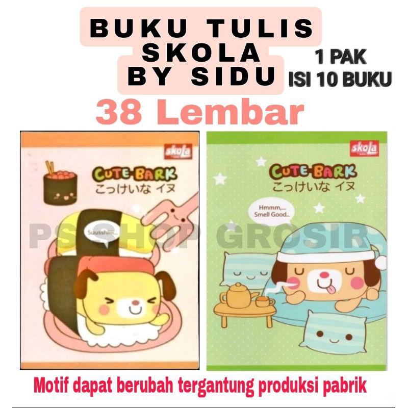

BUKU TULIS 38 LEMBAR SKOLA BY SIDU 1 PAK ISI 10 BUKU / BUKU TULIS SEKOLAH GARIS PUTIH SINAR DUNIA