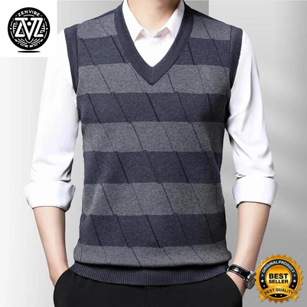 Vest Chairi Zenvibe Rompi Rajut Vest Knitt Korean Style Untuk Kantoran atau sekolah  Bahan Knit Prem