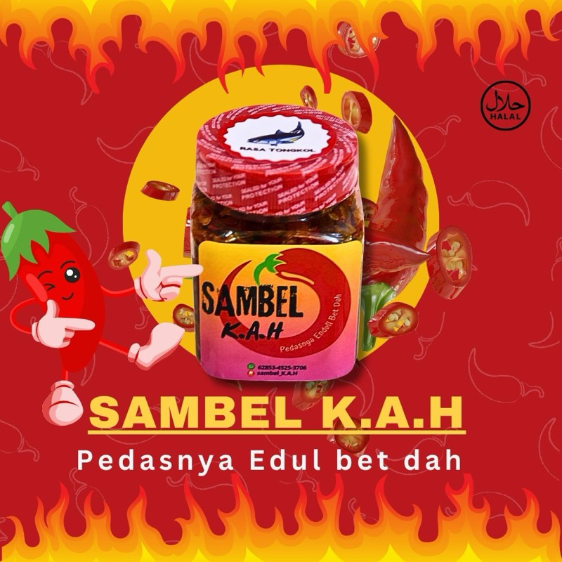 

sambel K.A.H, Sambel Ikan Tongkol Pedasnya Endulllll Bet (200ml)