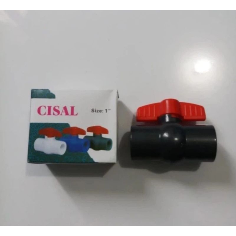 Ball Valve Pvc CISAL / BallValve Pvc 1/2" 3/4" 1" in / Stop Kran 1/2" - 1/2" inch