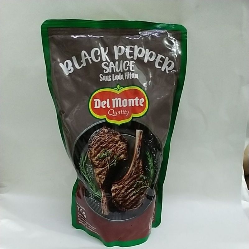 

delmonte black pepper sauce 1kg saus lada hitam