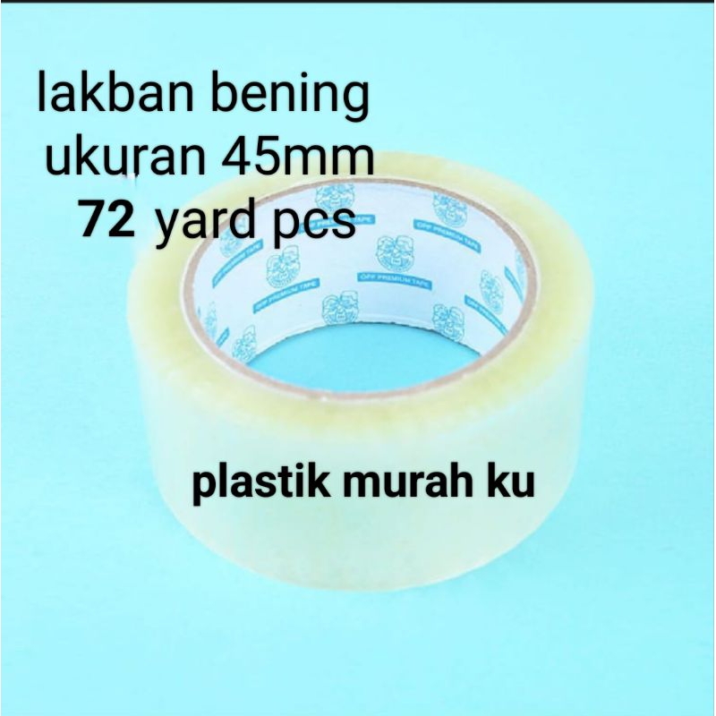 

48 mm x 72 y yard lakban warna bening opp premium tape
