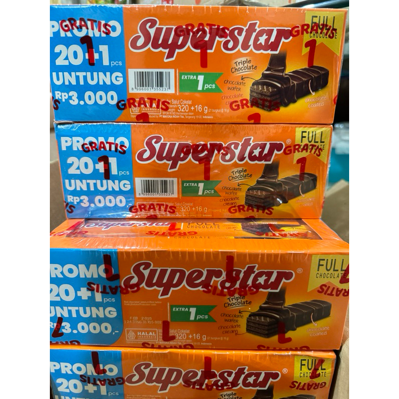 

[READY] Superstar triple chocolate Box @16gr - isi 20 + 1