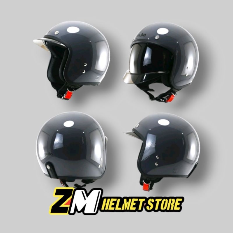 Helm MJM CAPELLO Solid Half Face Helm retro SNI