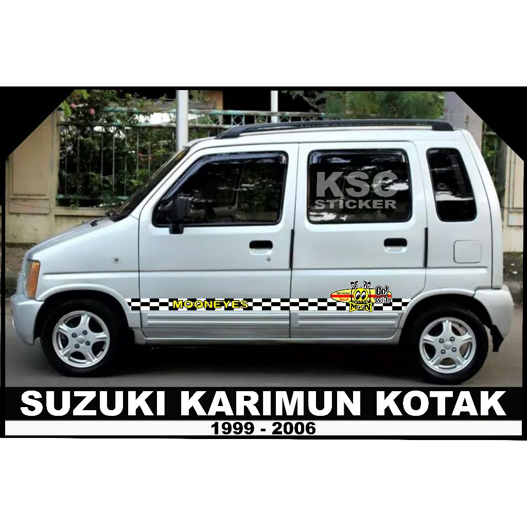 DECAL STICKER SUZUKI KARIMUN KOTAK DX GX motif Mooneyes Skak [K.3] STIKER MOBIL KARIMUN DX GX