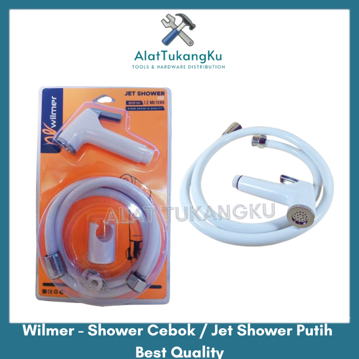 Wilmer Jet Shower + Selang 1,2 meter / Shower Cebok Toilet Shower Duduk Semprotan Sprayer Toilet Sow