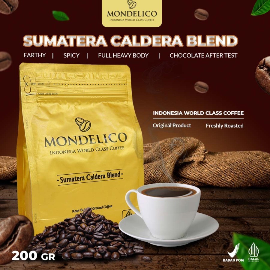 

Mondelico Coffee Powder Sumatera Caldera House Blend 200 gr