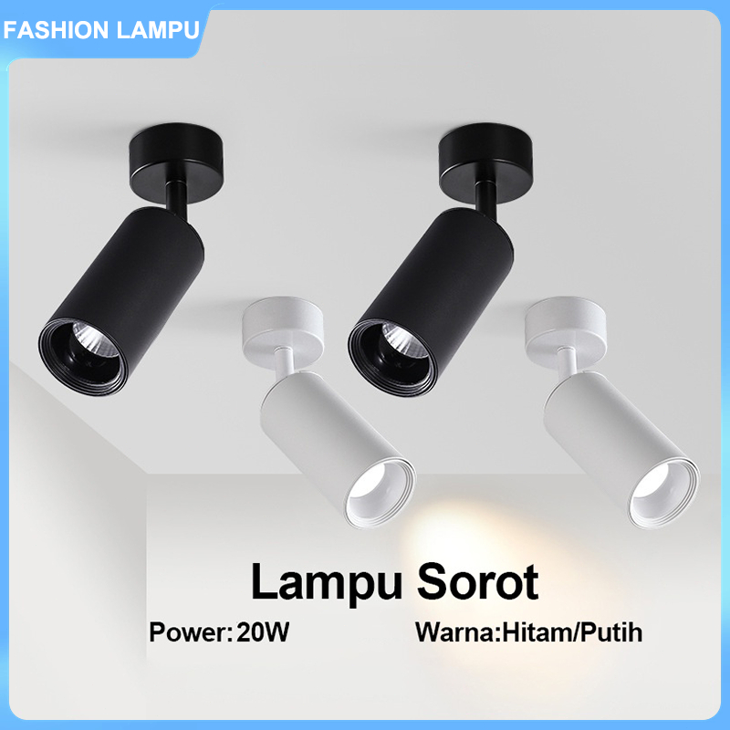 Lampu Sorot Led Lipat Super Terang 20W Lampu Sorot Led COB Aluminium Lampu Sorot Modern untuk Dapur 