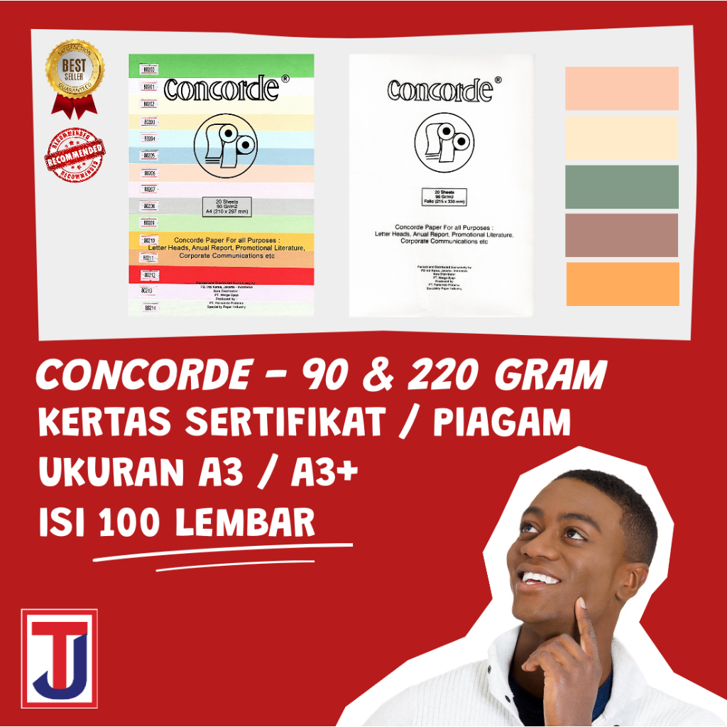 

CONCORDE 90 GRAM - 220 GRAM ISI 100 LEMBAR A3 / A3+ ( Putih, Light Yellow, Cream, Blue, Green )