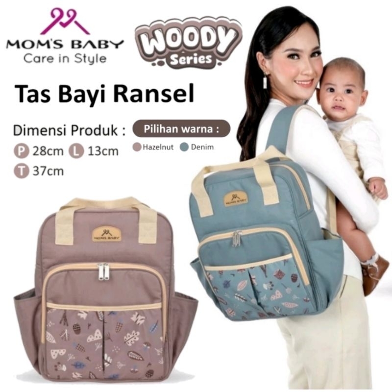 Moms Baby Tas Bayi Ransel Woody Series
