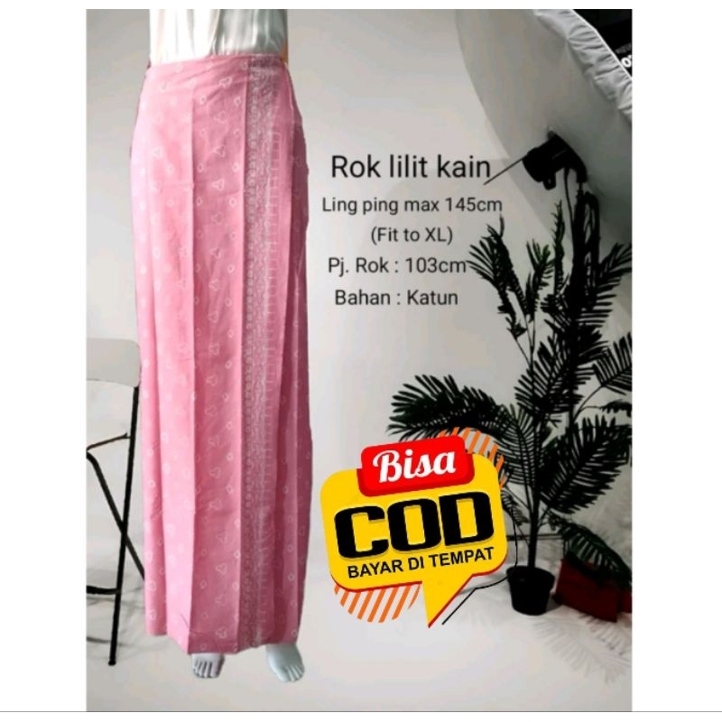 Rok lilit Batik Jumputan Ukuran Jumbo Batik Cap