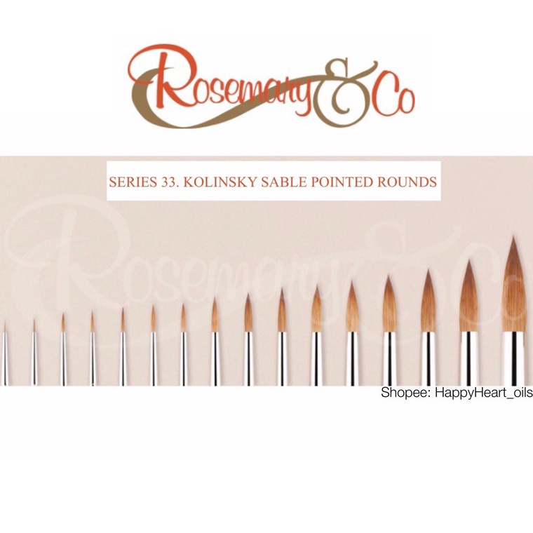

Rosemary Pure Kolinsky Pointed Brush Seri 33 j Z6D7