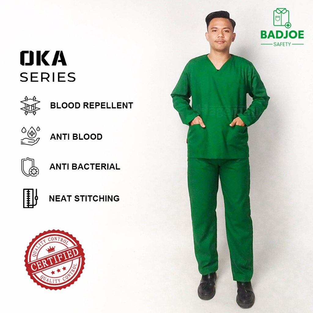 Baju Oka Lengan Panjang Warna Hijau