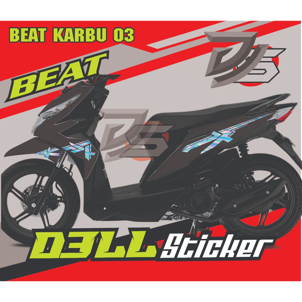 STIKER STRIPING MODEL SIMPEL BEAT STREET / CUTTING STIKER TERBARU BEAT STREET